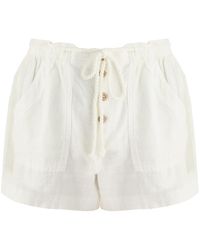 Free People - Westmoreland Linen-Blend Shorts - Lyst