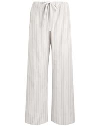 The Row - Hypnosta Striped Cotton Trousers - Lyst