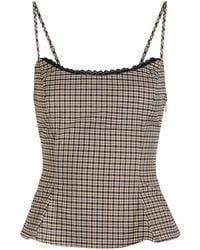 Reformation - Genevieve Plaid Woven Top - Lyst