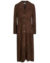 RIXO London - Astrea Suede Coat - Lyst