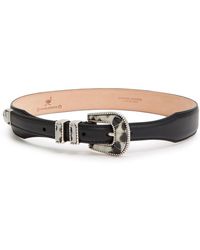 Silver Ostrich - Crazy Leather Belt - Lyst