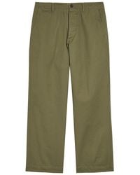 Drake's - Herringbone Wide-Leg Chino Trousers - Lyst