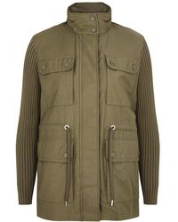 Moncler - Poplin And Knitted Jacket - Lyst