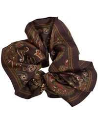 Saint Laurent - Paisley-Print Silk Scrunchie - Lyst