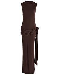 De La Vali - Jacinth Draped Stretch-Jersey Maxi Dress - Lyst