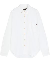 Wales Bonner - Isaac Logo-Embroidered Piqué Cotton Oxford Shirt - Lyst
