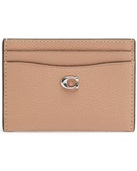 COACH - Polished Pebble Essential Leather Card Case - Lyst