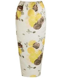 BERNADETTE - Damian Floral-Print Midi Skirt - Lyst