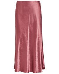 Vince - Crinkled Satin Midi Skirt - Lyst