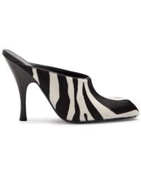 KHAITE - Colt 100 Zebra-Print Calf Hair Mules - Lyst