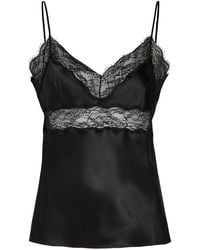 Nili Lotan - Felicie Lace-Trim Silk Cami Top - Lyst