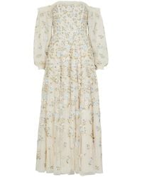 Needle & Thread - Posy Pirouette Floral-Embroidered Tulle Dress - Lyst