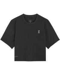 On Shoes - Train-T Logo Cropped Jersey T-Shirt - Lyst