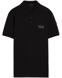 Moncler - Logo-Print Cotton Polo Shirt - Lyst