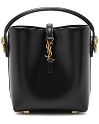 Saint Laurent - Le 37 Mini Leather Bucket Bag - Lyst