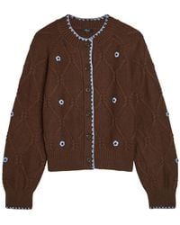 Rails - Laurie Floral-Appliquéd Cotton-Blend Cardigan - Lyst