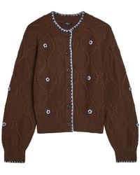 Rails - Laurie Floral-Appliquéd Cotton-Blend Cardigan - Lyst