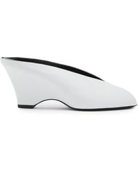 KHAITE - Cloak 75 Peep-Toe Leather Mules - Lyst