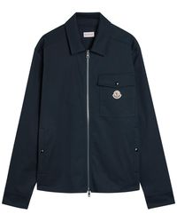 Moncler - Logo Stretch-Cotton Overshirt - Lyst