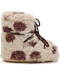 Moon Boot - Icon Low Curly Booties With Cow Print - Lyst