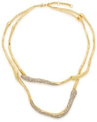 Alexis - Solanales Crystal-Embellished 14Kt-Plated Necklace - Lyst