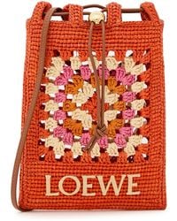 Loewe - X Paula's Ibiza Raffia Cross-Body Pouch - Lyst