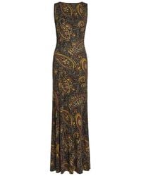 Etro - Paisley-Jacquard Fine-Knit Maxi Dress - Lyst