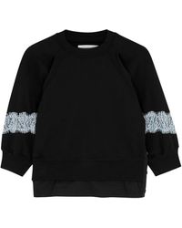 3.1 Phillip Lim - Lantern Lace-panelled Cotton Sweatshirt - Lyst