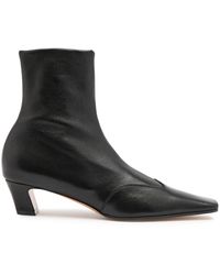 KHAITE - Nevada 40 Designer Leather Ankle Boots Uk3 - Lyst