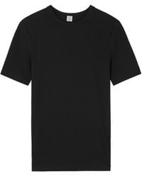 Totême - Ribbed Stretch-Cotton T-Shirt - Lyst