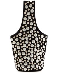 KHAITE - Livia Small Studded Suede Bucket Bag - Lyst
