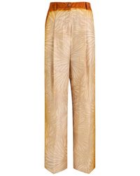 Dries Van Noten - Porter Printed Silk Trousers - Lyst
