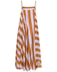 Zimmermann - Indra Striped Silk Maxi Dress - Lyst