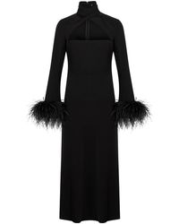 16Arlington - Odessa Feather-Trimmed Maxi Dress - Lyst