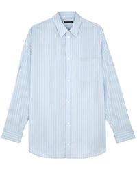 Balenciaga - Cocoon Striped Cotton-poplin Shirt - Lyst