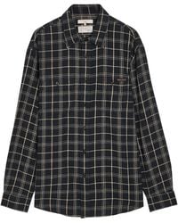 Nudie Jeans - Checked Cotton And Linen-Blend Shirt - Lyst