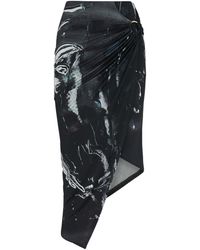 Louisa Ballou - Coastline Printed Jersey Wrap Skirt - Lyst