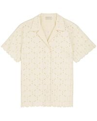 Moncler - Embroidered Cotton-Blend Shirt - Lyst
