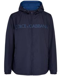 Dolce & Gabbana - Logo-print Hooded Reversible Shell Jacket - Lyst