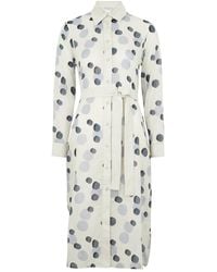Max Mara - Vigile Printed Cotton Midi Shirt Dress - Lyst