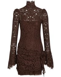 De La Vali - Bodita Rose-Appliquéd Guipure Lace Mini Dress - Lyst