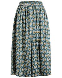 Skall Studio - Ginny Floral-Print Cotton Midi Skirt - Lyst