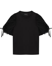 Simone Rocha - Bow-embellished Cotton And Tulle T-shirt - Lyst