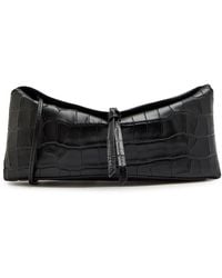 STAUD - Eve Crocodile-Effect Leather Clutch - Lyst