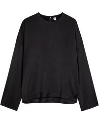 TOTEME - Draped Satin Top - Lyst