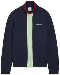 CASABLANCA - Logo-Embroidered Fine-Knit Wool Track Jacket - Lyst