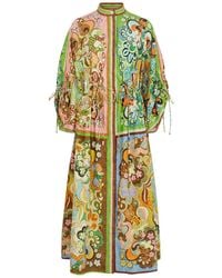 ALÉMAIS - Dreamer Printed Cotton Midi Dress - Lyst
