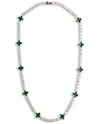 CERNUCCI - Crystal-Embellished Tennis Chain Necklace - Lyst