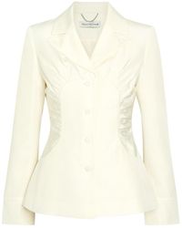 Patrick Mcdowell - Glenaway Gathered Silk And Wool-Blend Blazer - Lyst