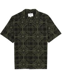 Wax London - Didcot Embroidered Cotton-blend Shirt - Lyst